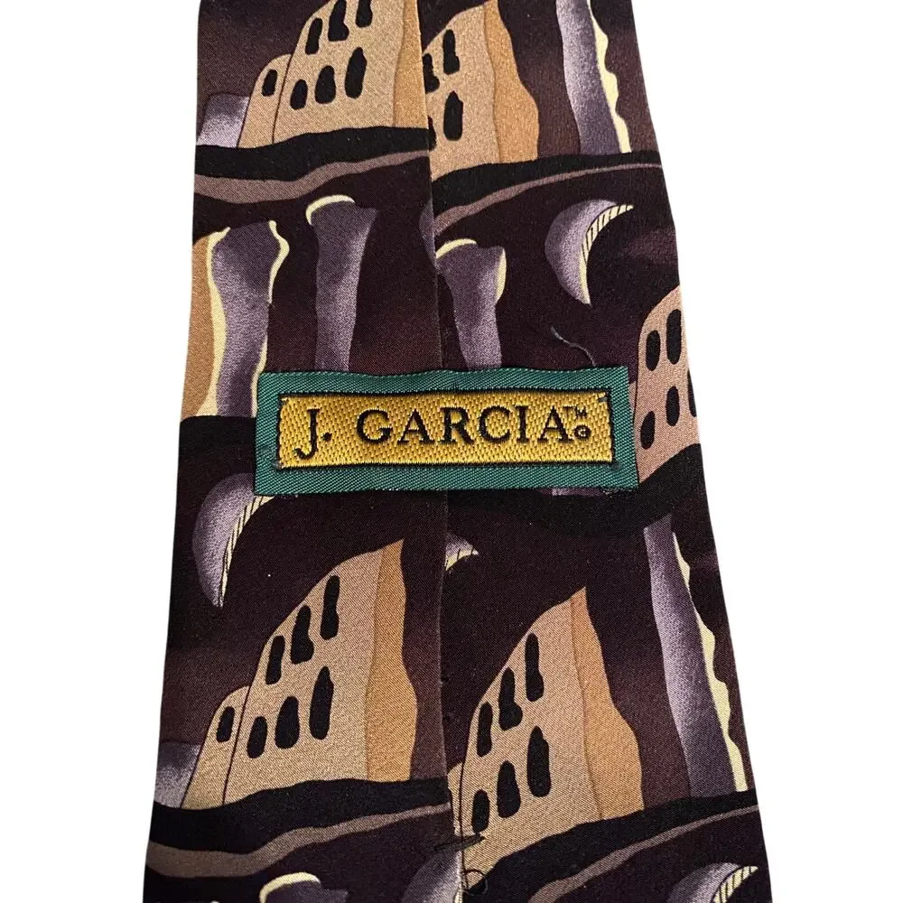 Jerry Garcia Virtual Reality Collection Fourteen Silk Tie Abstract Art‎ USA